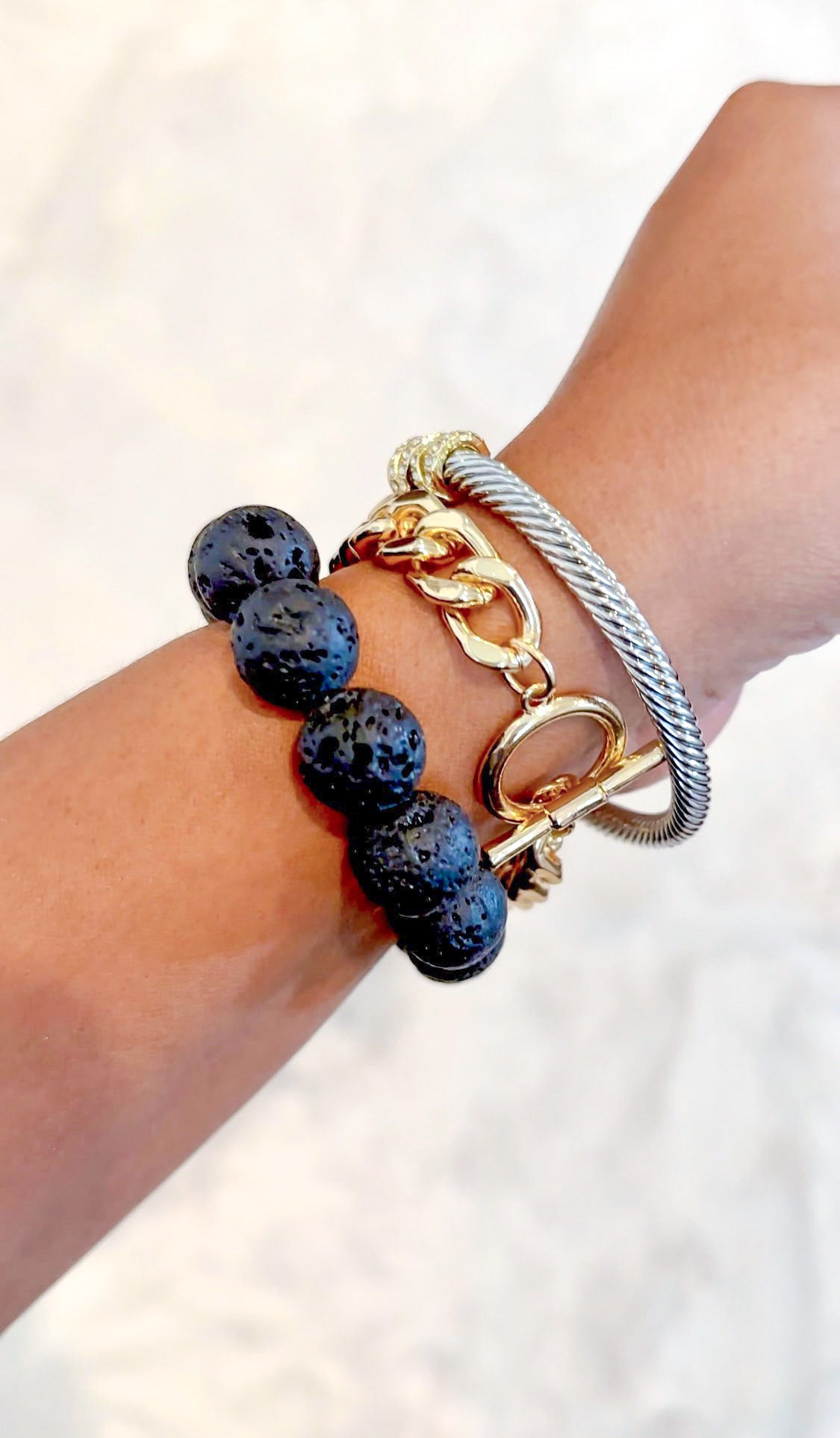 Onyx Lava Bracelet