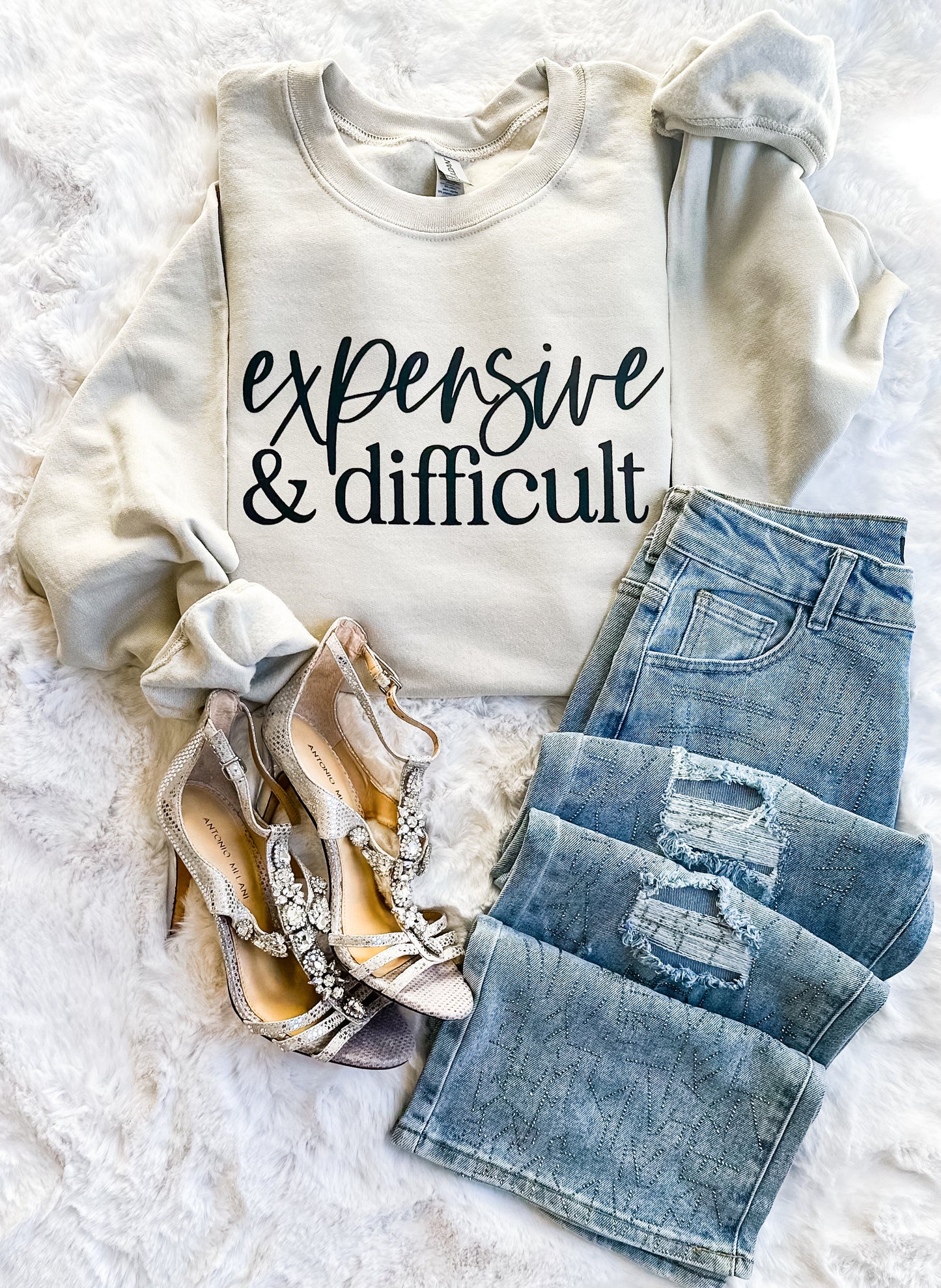 EXPENSIVE & DIFFICULT-Sweatshirt