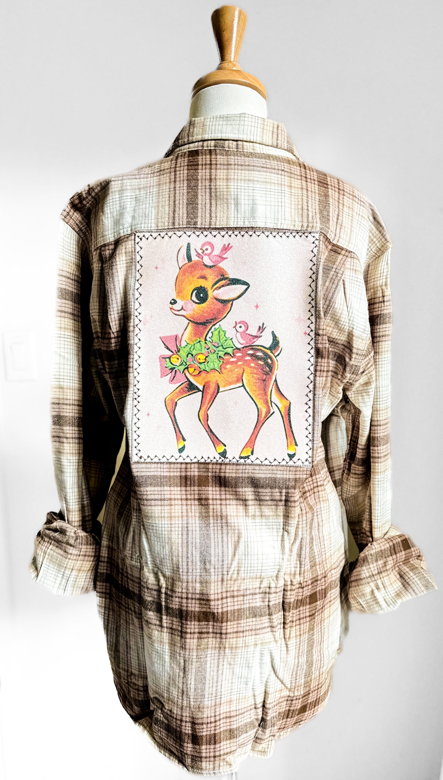 Brown Patch Flannel Shirt