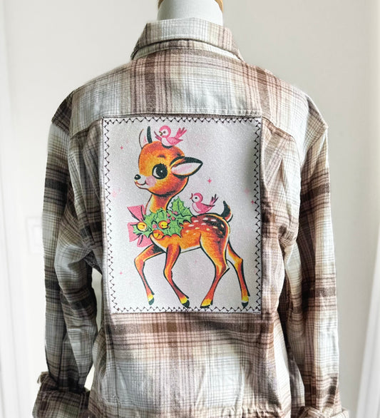 Brown Patch Flannel Shirt