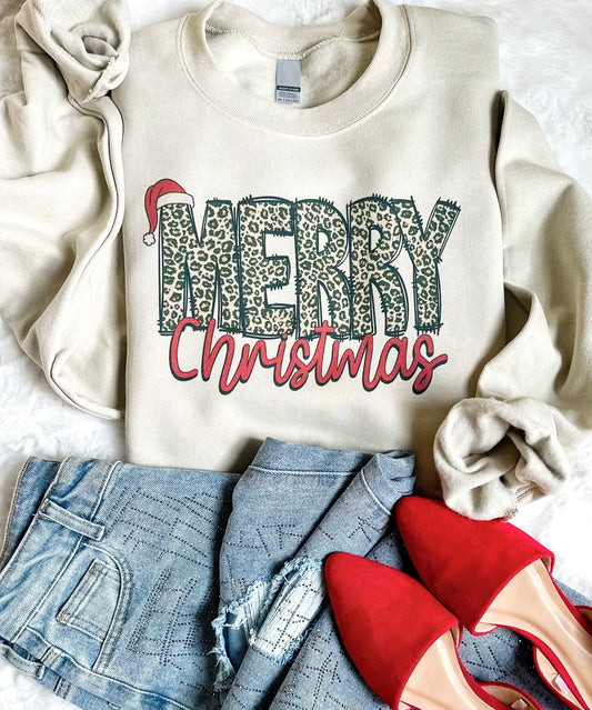 Merry Leopard-Sweatshirt
