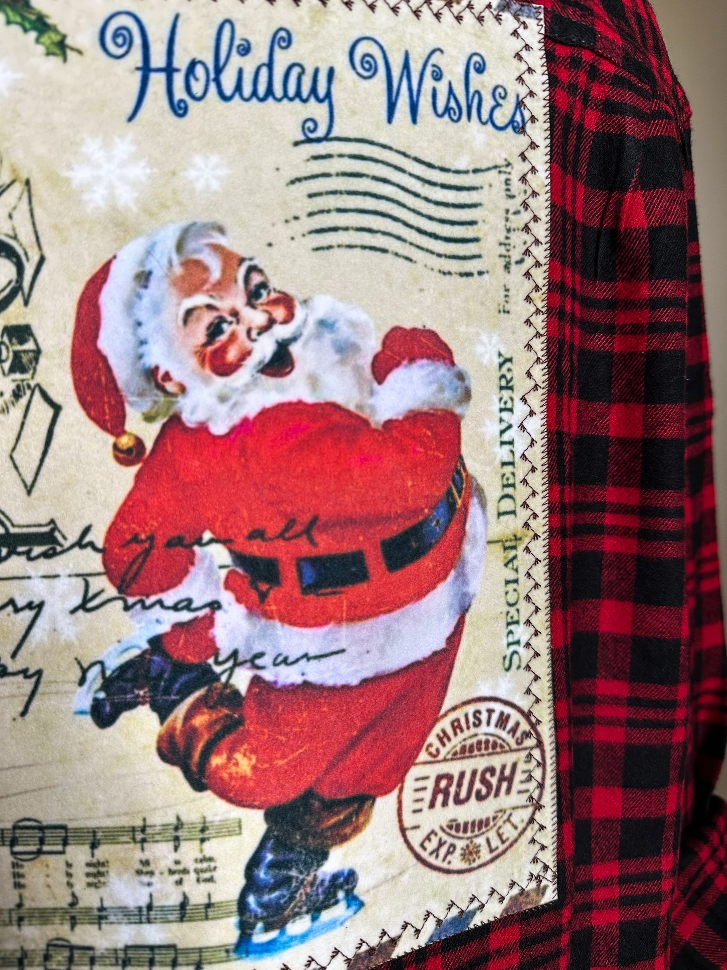 Red Patch Flannel Shirt