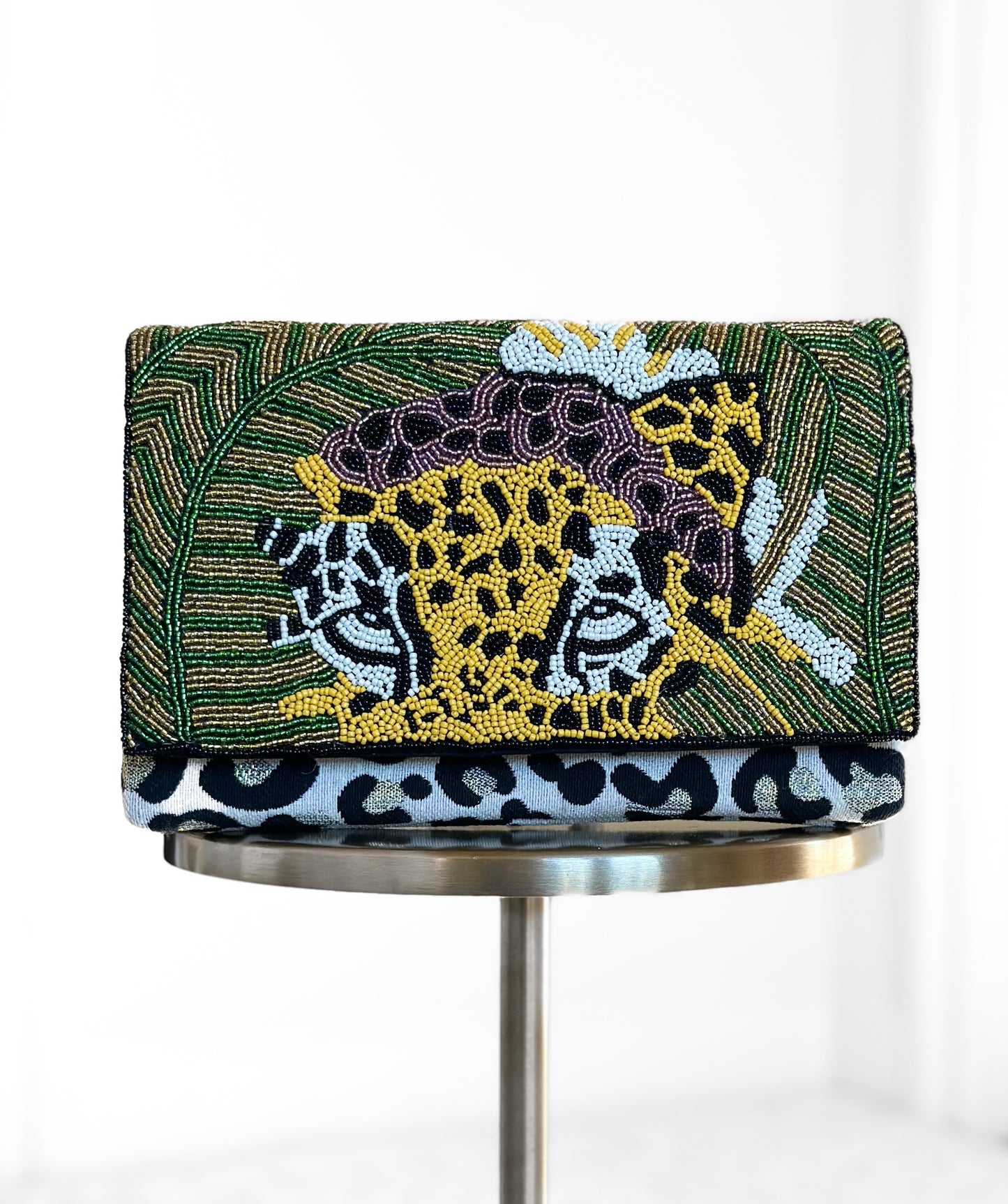 Jungle Beaded Clutch Purse