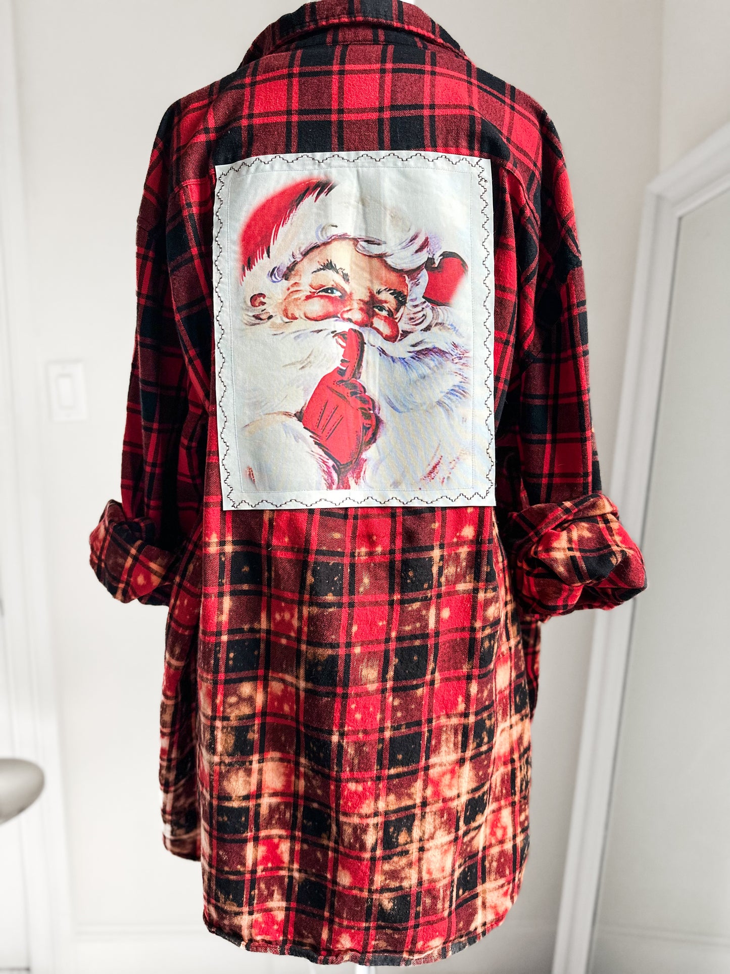 Santa Patch Flannel Shirt