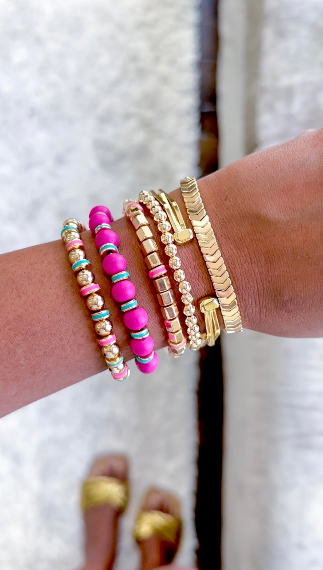 Bubble Gum Bracelet Stack