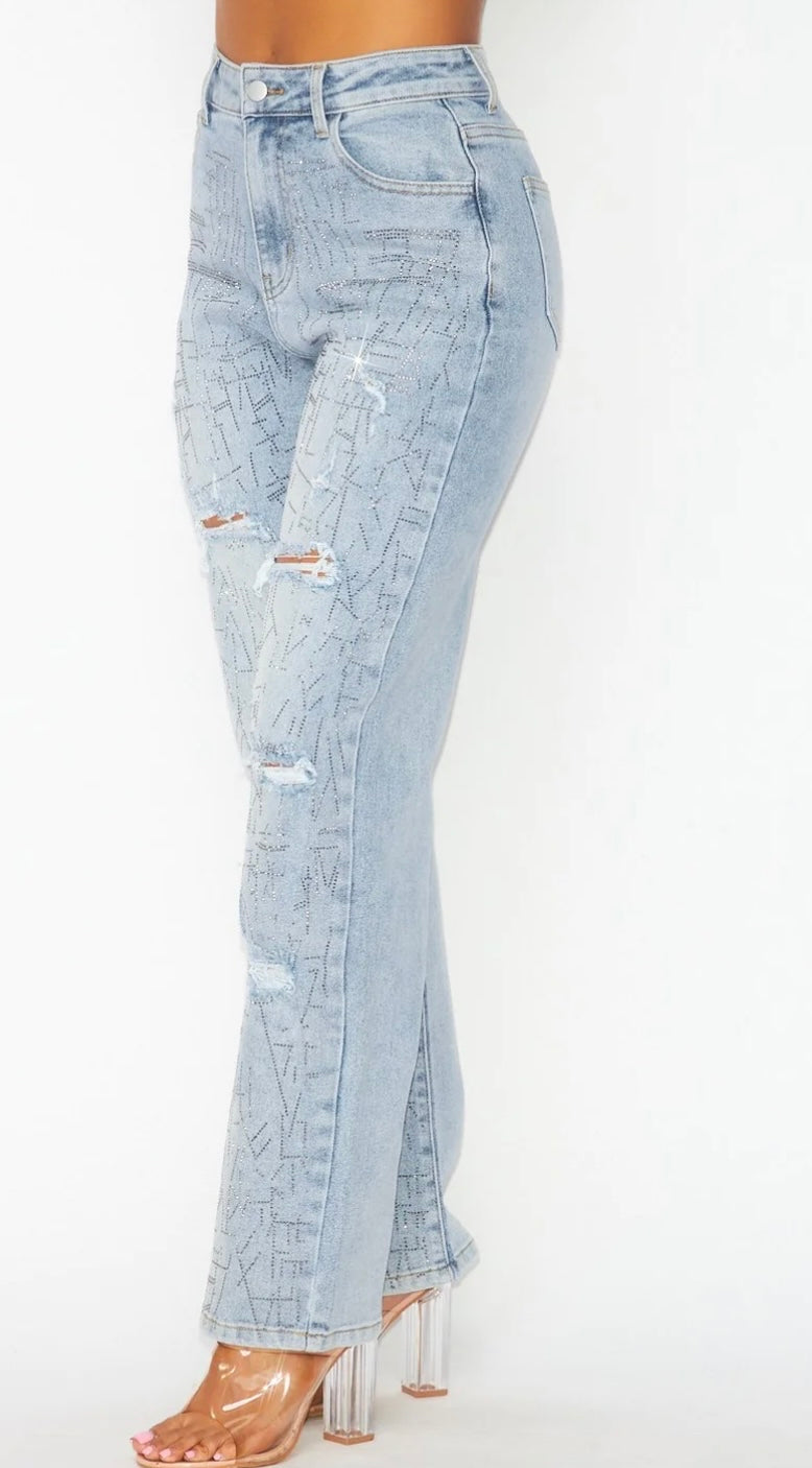 RHINESTONE JEANS