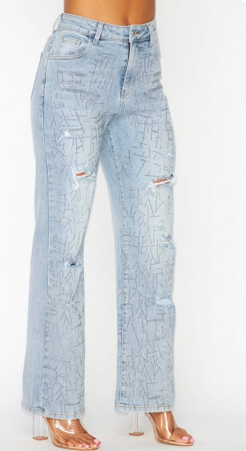 RHINESTONE JEANS