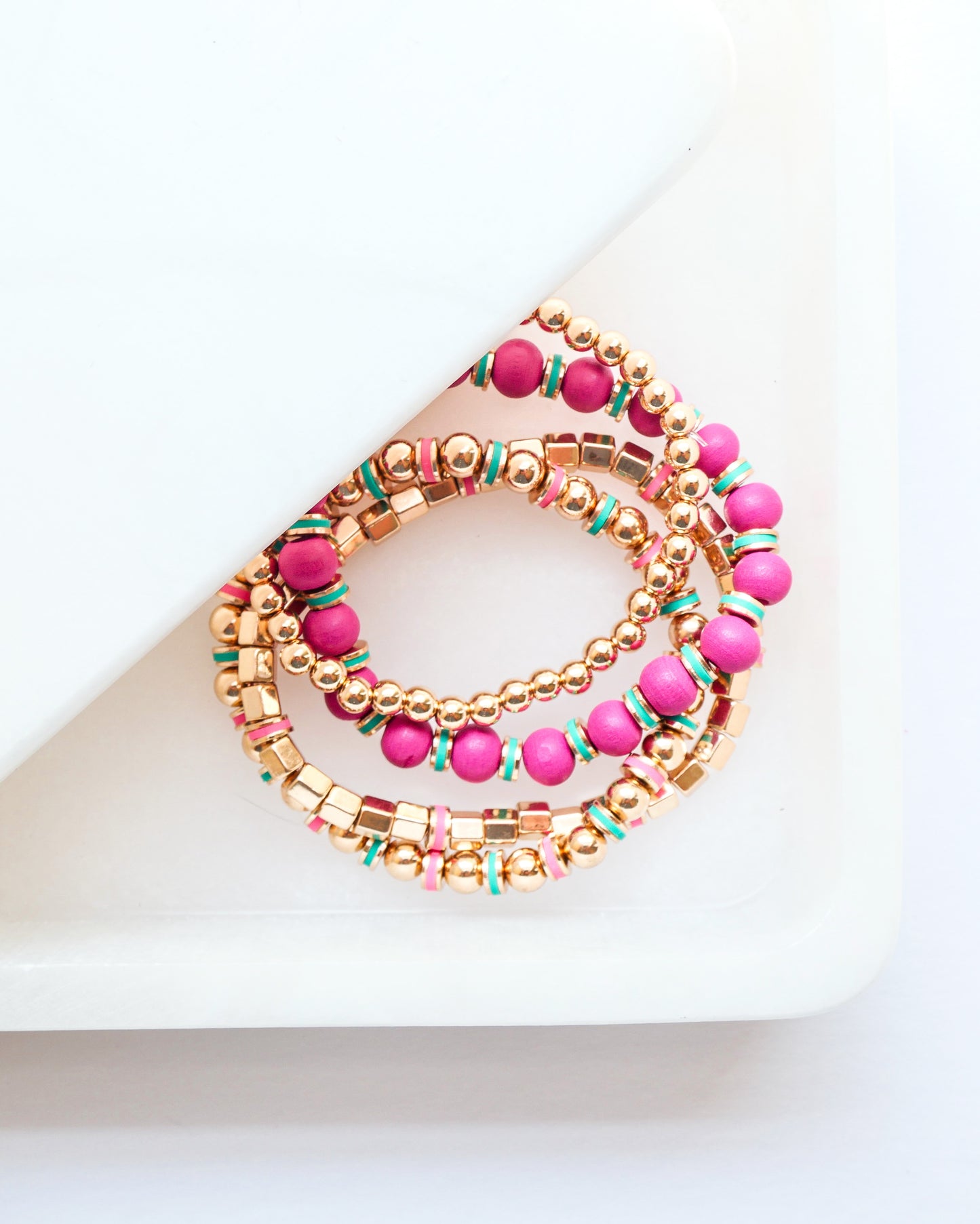 Bubble Gum Bracelet Stack
