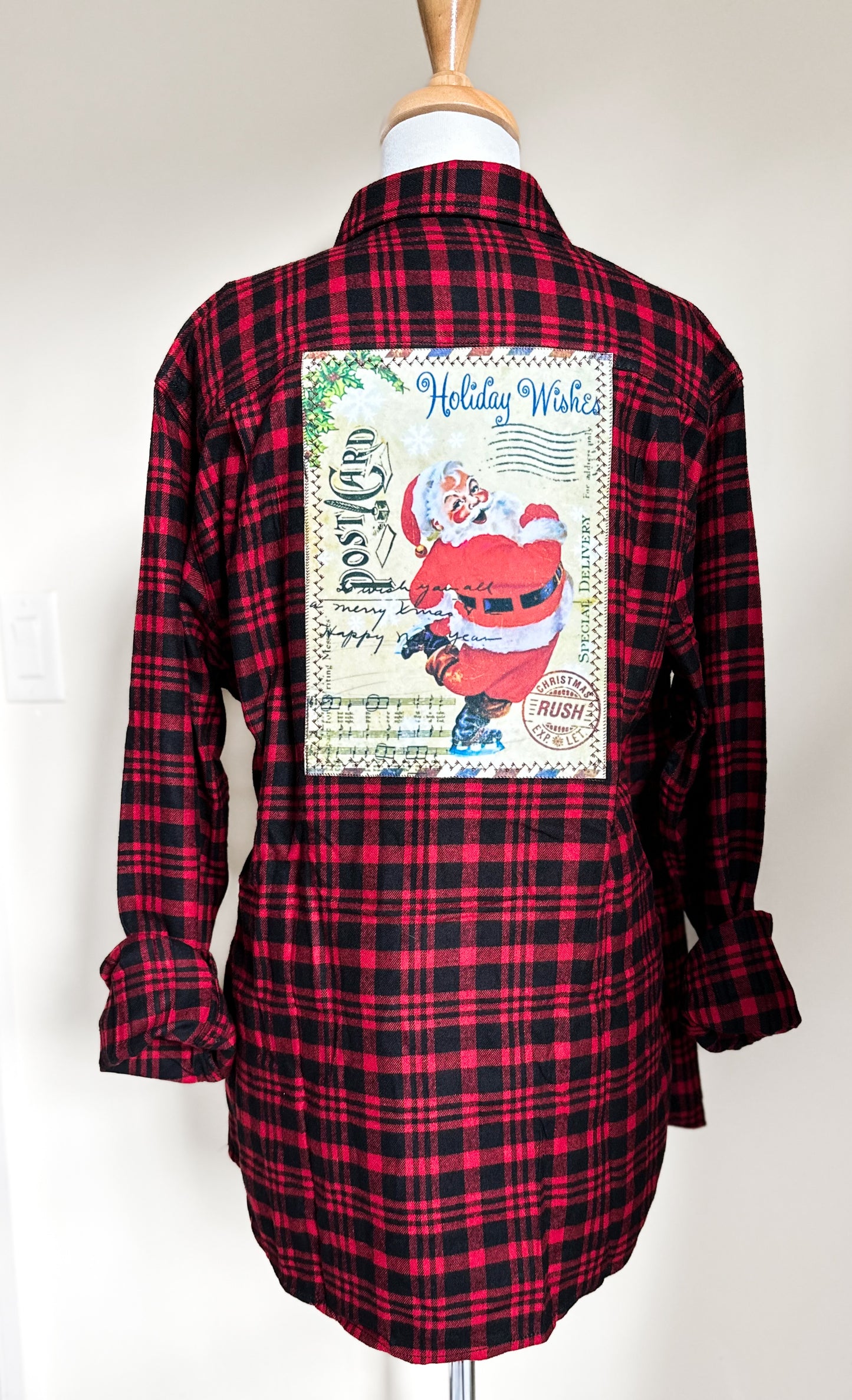 Red Patch Flannel Shirt