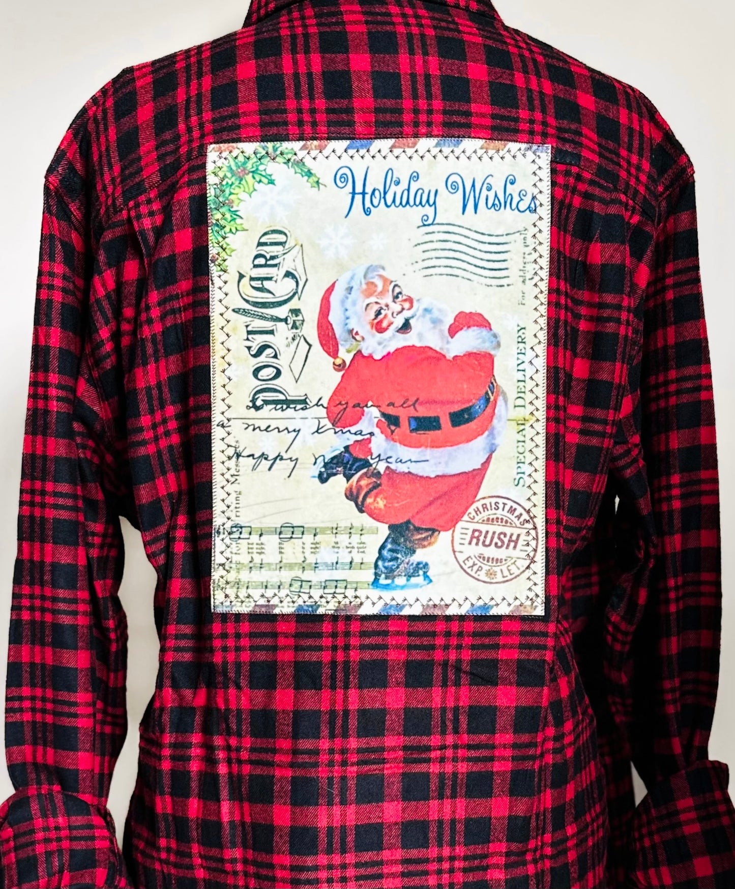 Red Patch Flannel Shirt