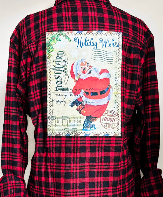 Red Patch Flannel Shirt