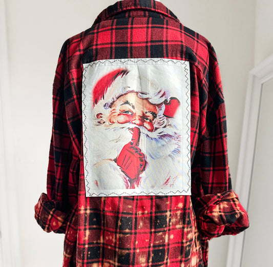 Santa Patch Flannel Shirt