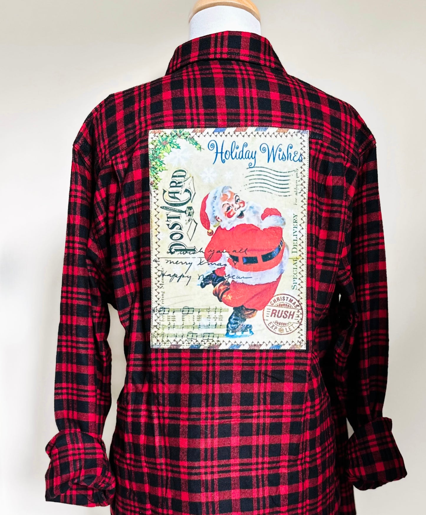 Red Patch Flannel Shirt