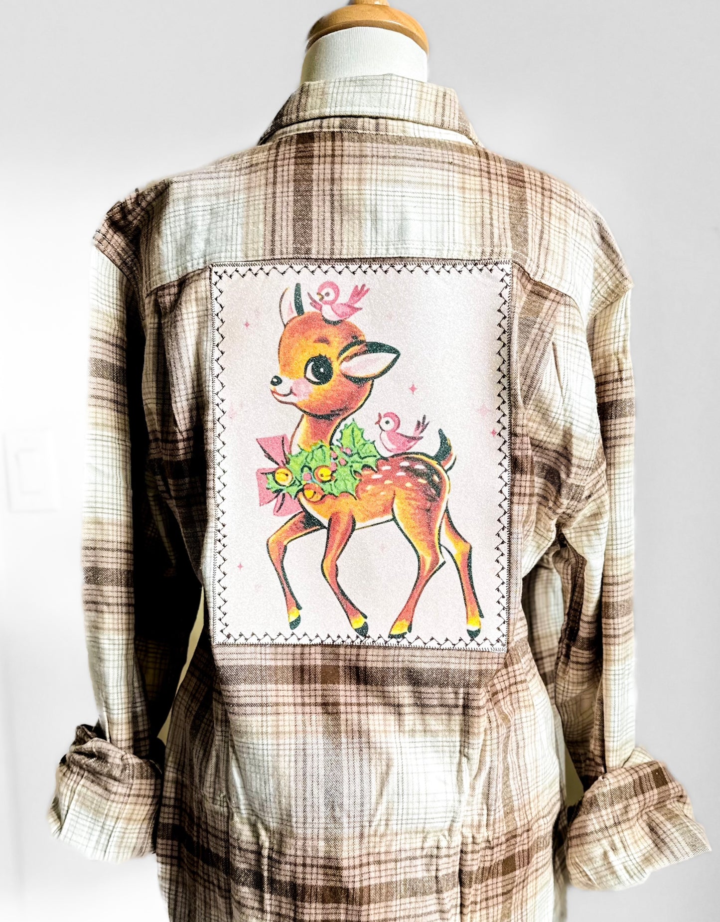 Brown Patch Flannel Shirt