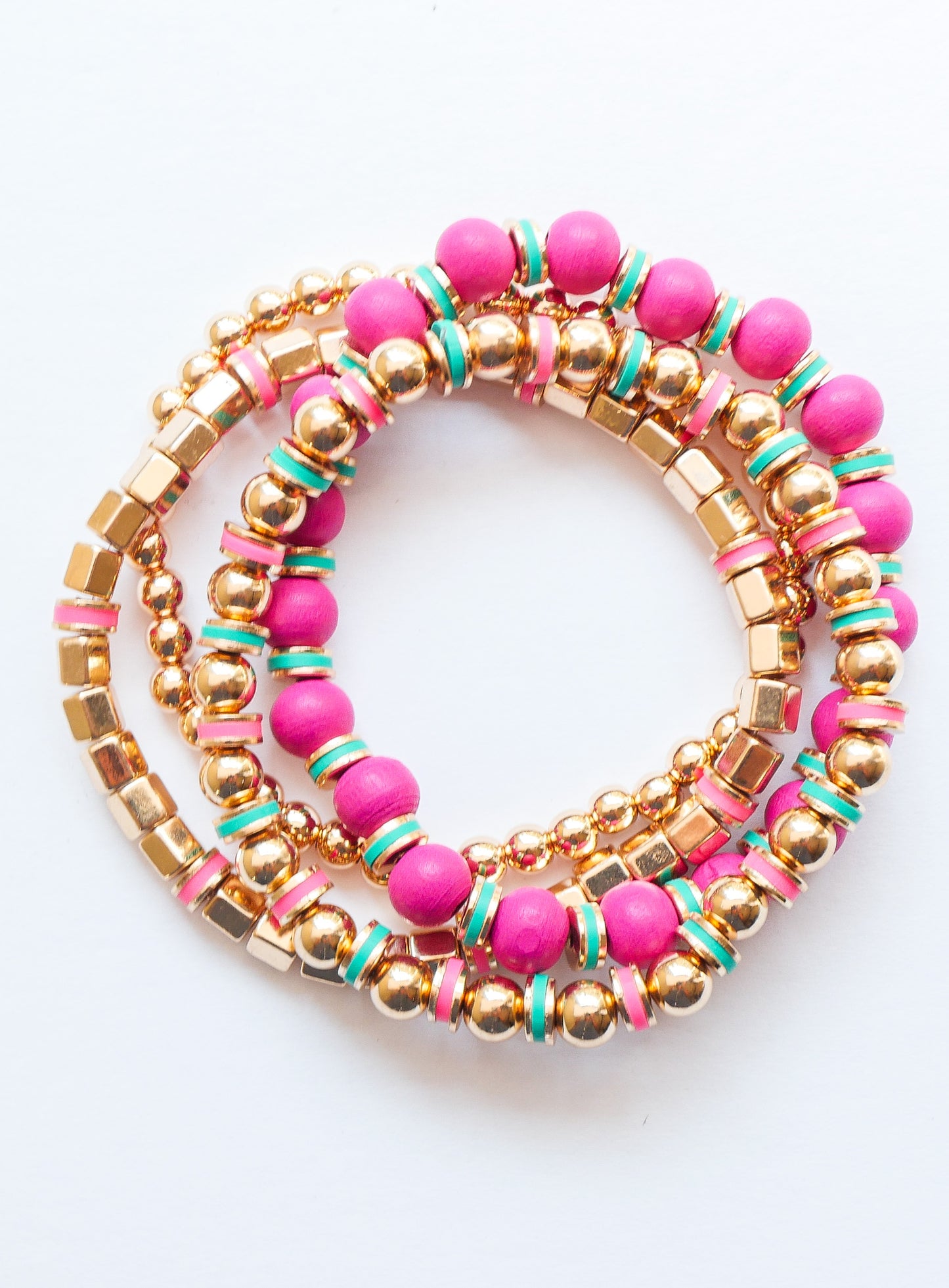 Bubble Gum Bracelet Stack